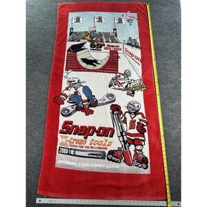 Snap-on Extreme Tools Towel 80th Anniversary 2000 Vintage Red Cotton Swingster